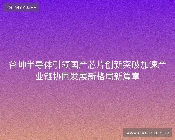 谷坤半导体引领国产芯片创新突破加速产业链协同发展新格局新篇章